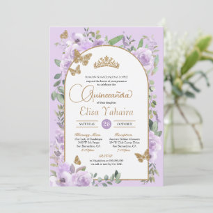 Invitation Aquarelle Beurre bleu clair Quinceañera