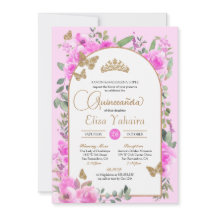 Aquarelle Beurre d'or rose chaud Quinceañera