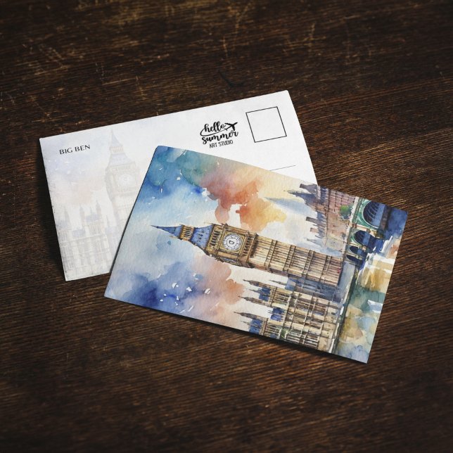 Invitation Aquarelle Big Ben London (Créateur téléchargé)