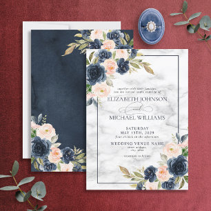 Invitation Aquarelle bleu bleu bleu bleu bleu bleu rose