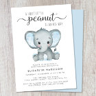 Aquarelle bleu éléphant Bébé garçon douche