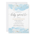 Aquarelle bleu or parties scintillant garçon bébé 