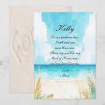 Aquarelle Blue Ocean Beach Maid Of Honor