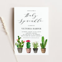 Aquarelle Boho Potté Succulents Bébé Parsemer