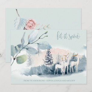 Invitation Aquarelle Bois Deer