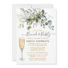 Aquarelle Botanique Verdure Or Brunch Bubbly