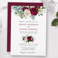 Aquarelle Bourgogne Flore Mariage B
