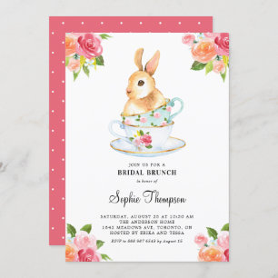 Invitation Aquarelle Bunny sur Teups Fleur Brunch nuptial