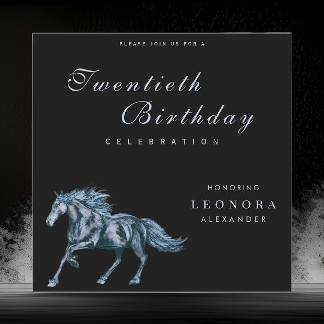Invitation Aquarelle Cheval Mystique N'IMPORTE QUELLE fête d' (Créateur téléchargé)