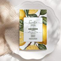 Aquarelle citron genre baby shower jaune neutre