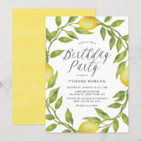 Aquarelle Citron vert Wreath fête d'anniversaire