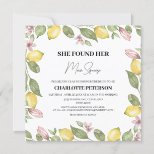 Invitation Aquarelle Citrus Fête des mariées