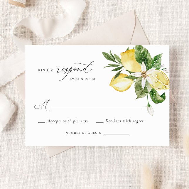 Invitation Aquarelle Citrus Fleur d'agrumes de citron vert RS (Créateur téléchargé)