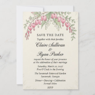 Invitation Aquarelle Cœur Saignant et Muguet de Mai