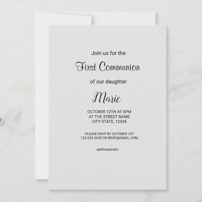 Invitation Aquarelle colorée ajouter votre nom texte modifiab (Devant)