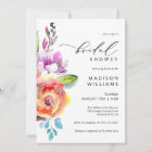 Aquarelle colorée Boho Fête des mariées florale