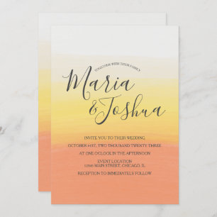 Invitation Aquarelle Corne à bonbons Halloween OMBRÈ Mariage