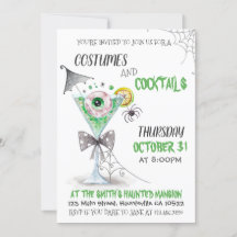 Aquarelle Costumes et cocktails Halloween