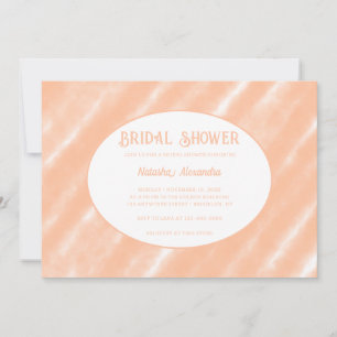 Invitation Aquarelle couleur Fuzz Peach Motif Abstrait