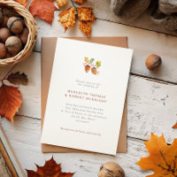 Aquarelle couleur Whimsical Acorns Mariage de auto