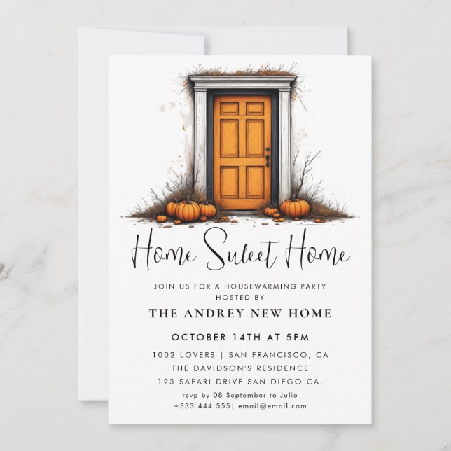 Invitation Aquarelle Country Kitchen (Devant)