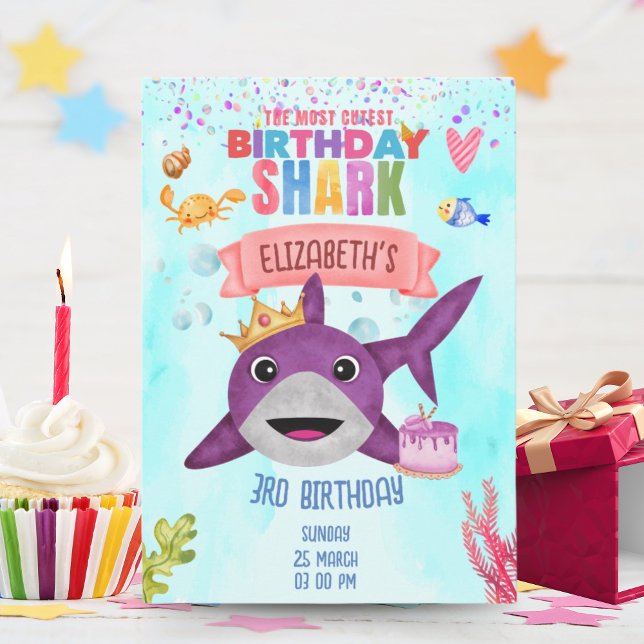 Invitation Aquarelle coupe Birthday Sharthday Party (Créateur téléchargé)
