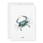 Aquarelle Crabe bleu Fruits de mer 60e anniversair