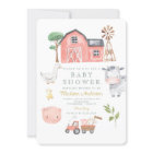 Aquarelle Cute Animaux de ferme Barnyard Baby show