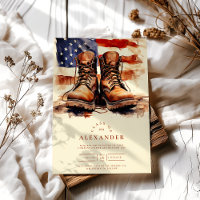 Aquarelle de combat Boots Patriotique Militaire Gr