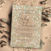 Aquarelle de la respiration du bébé Baby shower de