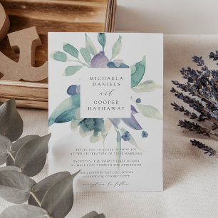 Invitation Aquarelle de prairie de montagne Mariage de cadre