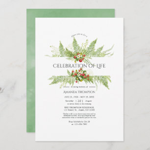 Invitation Aquarelle de verdure Célébration de la vie Photo