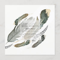 Aquarelle des plumes de flux | FÊTE DES MARIÉES