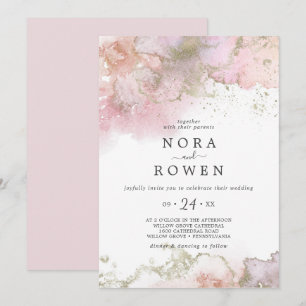 Invitation Aquarelle d'été Abstraite Mariage Décontracté