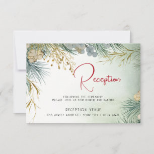 Invitation Aquarelle d'hiver Verdure