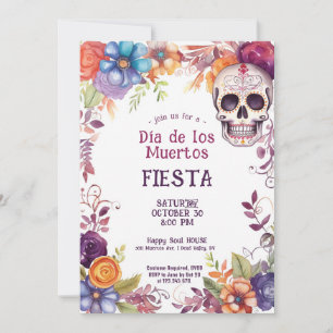 Invitation 💀 🎉 Aquarelle Día de Muertos