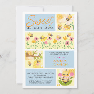 Invitation Aquarelle douce comme peut être baby shower mignon