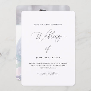 Invitation Aquarelle douce Mariage photo