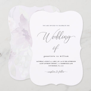 Invitation Aquarelle douce Mariage photo