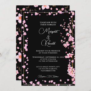 Invitation Aquarelle du bouquet Cherry Blossom