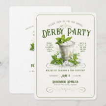 Aquarelle élégante de party mint julep moderne de 