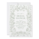 Aquarelle élégante florale verte