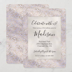 Invitation Aquarelle Empreinte de léopard de glam jaune