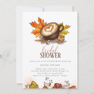 Invitation Aquarelle Espresso Love Brûle Fête des mariées