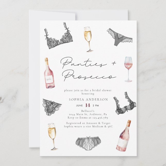 Invitation Aquarelle et Fête des mariées de poursuites (Devant)
