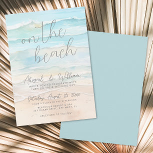 Invitation Aquarelle Été Sur La Plage Mariage