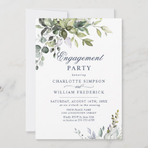 Invitation Aquarelle Eucalyptus PARTI ENGAGEMENT ÉCOLOGIQUE