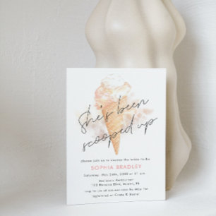 Invitation Aquarelle Fête des mariées de glace rose