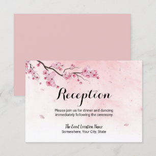 Invitation Aquarelle Fleur de cerisier Fleur Réception de mar