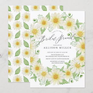 Invitation Aquarelle Fleur Fleur Fraîche Brunch
